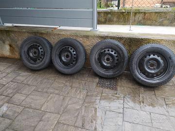 set 4 ruote cerchi ferro R15