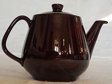Teiera terracotta smaltata vintage