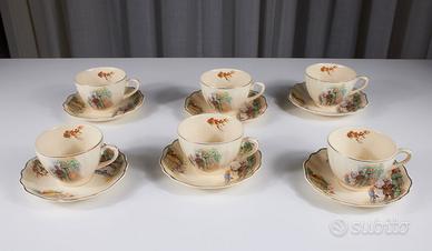 Set 6 Tazze + Piattini J&G Sunshine anni '30