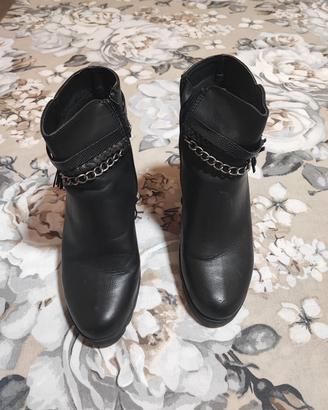 stivaletti donna pelle nera