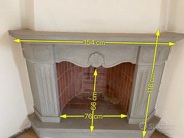 Caminetto in pietra serena