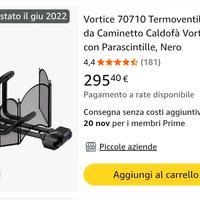 TERMO VENTILATORE DA CAMINO VORTICE caldofà 70710