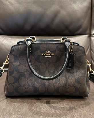 Borsa tracolla marrone e nera