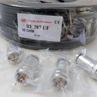 Cavo coassiale 52Ohm RF287UF (33m) + 4 connettori