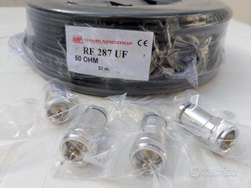 Cavo coassiale 52Ohm RF287UF (33m) + 4 connettori
