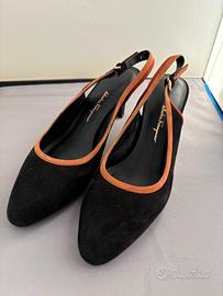 Salvatore Ferragamo- Scarpe slingbacks nere - mis.