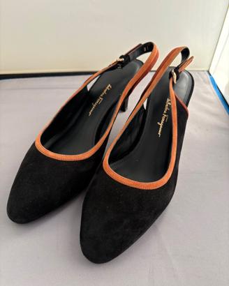 Salvatore Ferragamo- Scarpe slingbacks nere - mis.