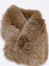 Elegante collo/stola in vera volpe bionda