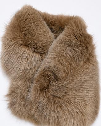 Elegante collo/stola in vera volpe bionda