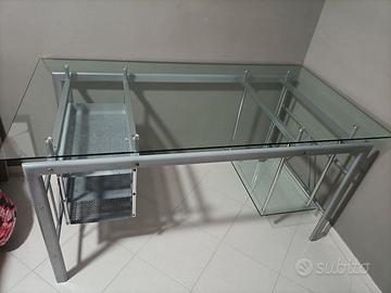 scrivania didattico in vetro
