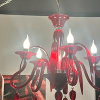 Lampadario Rosso