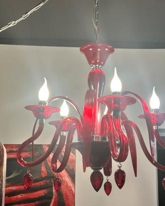 Lampadario Rosso