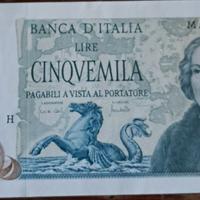 Banconota 5000 lire Cristpforo Colombo 1970