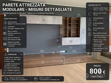 Parete attrezzata come nuova