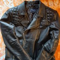 Giubbotto biker uomo in vera pelle. 