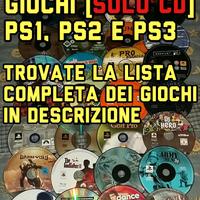 Giochi Originali per PS1, PS2, PS3 (TUTTI SOLO CD)