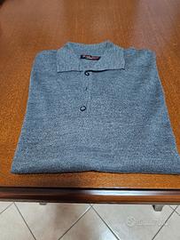 Polo uomo di lana grigio taglia XL 