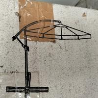 Ombrellone da giardino con palo laterale