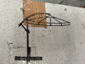 Ombrellone da giardino con palo laterale