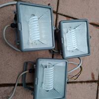 3 faretti Beghelli IP65 24 W R7s