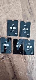 Set 5 pezzi carte RFID anticlonazione bancomat 