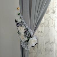 Embrasse floreale per tende fatta a mano