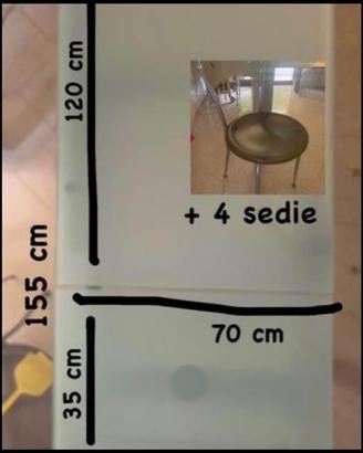 Tavola in vetro temperato