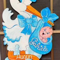 Cicogna annuncio nascita