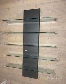 LIBRERIA A MURO DI DESIGN IN VETRO