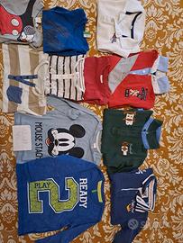  magliette 12-18 mesi bimbo set 11 pezzi