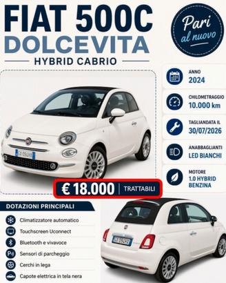 Fiat 500 Cabrio  1.0  Dolcevita Hybrid