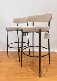 Set di 2 sedie alte ALLISON Bouclé Beige chiaro