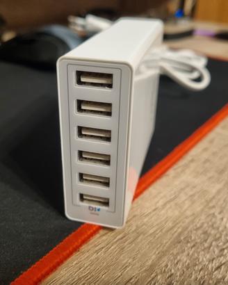 Caricabatterie con 6 porte USB 60W IQ 5V Anker