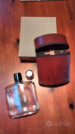 Fiaschetta vetro e vera pelle nuova