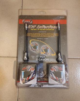 kit interfono per 2 caschi moto nuovo