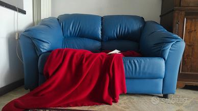 DIVANO 2 POSTI in Similpelle Blu