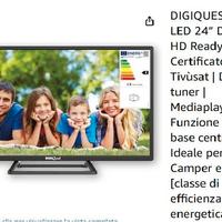tv digiquest , alimentazione 12 volt 220 volt.