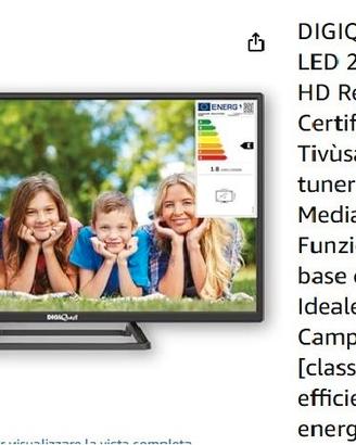 tv digiquest , alimentazione 12 volt 220 volt.
