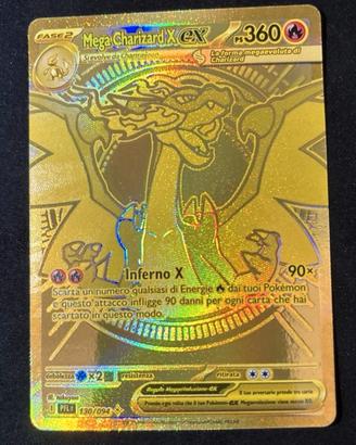LOTTO POKÉMON MEGA CHARIZARD X EX GOLD