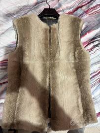 Gilet in Vera Pelle e Pelliccia