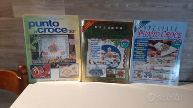 3 riviste punto croce