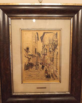 Quadro “Via della Lungaretta” di Luigi Boissier