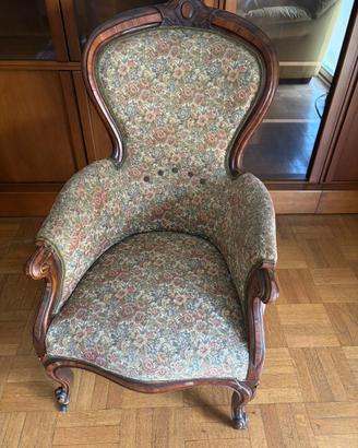 Poltrona fiori vintage