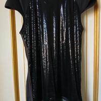 Abito donna Custo Barcelona XL paillettes marrone 