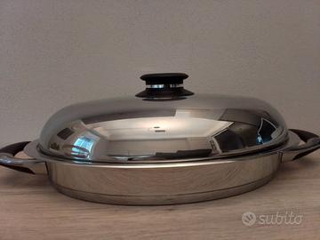 AMC PENTOLA OVALE ROSTIERA PESCIERA+COPERCHIO