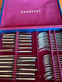 Set vintage sambonet valigetta placcato argento