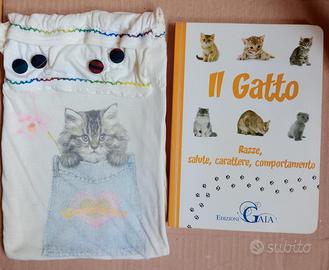 Libro "Il Gatto" con Sacchetto fatto a mano 