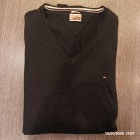Pullover Tommy Hilfiger cotone tg L, scollo a V