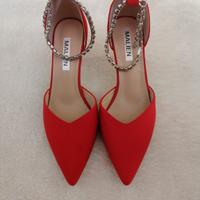 Décolleté/scarpe con tacco rosse a punta 