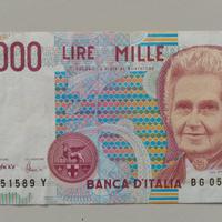 banconota 1000 lire Montessori